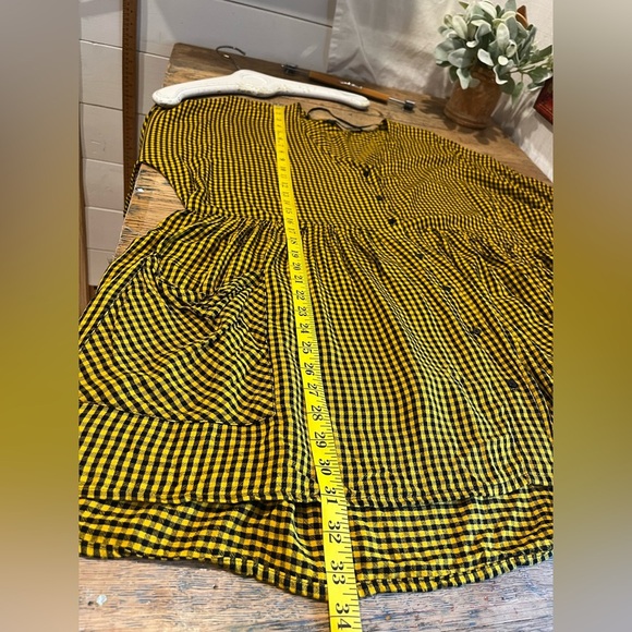 Zara Woman yellow and black gingham tunic dress in size S. - Picture 5 of 11